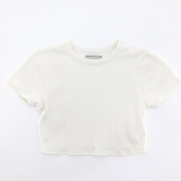 Urban Outfitters Tops - Urban Outfitters Women's White Short Sleeve Crop Top Size M